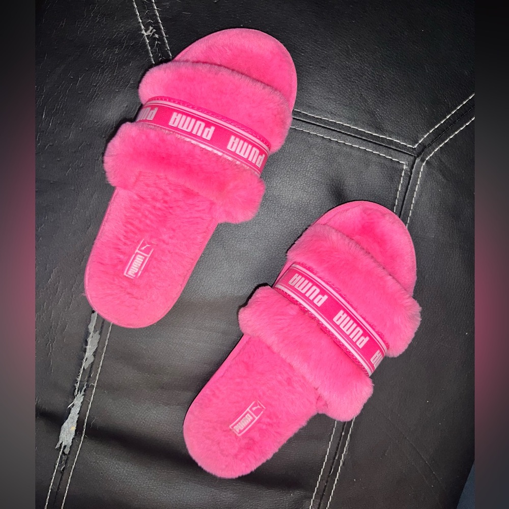 Puma furry slippers